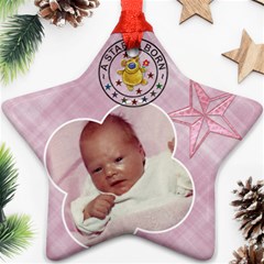 Baby Girl Ornament - Star Ornament (Two Sides)