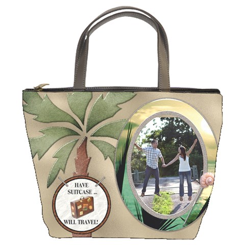 Tropical Travel Bucket Bag By Lil Front