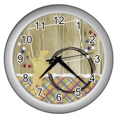 Cowboy Clock - Wall Clock (Silver)