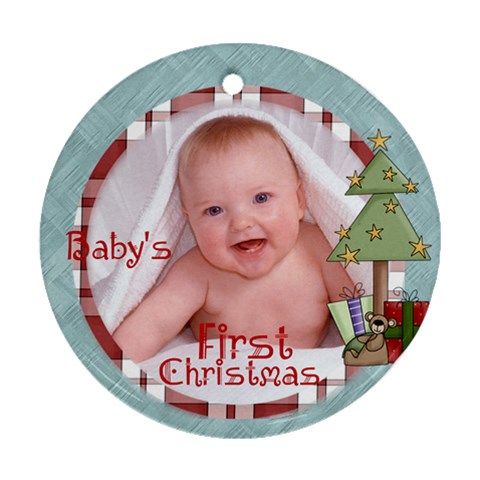 Baby s First Christmas Ornament 1 By Catvinnat Front