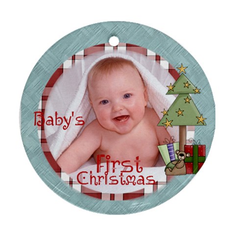 Baby s First Christmas Ornament 1 By Catvinnat Front