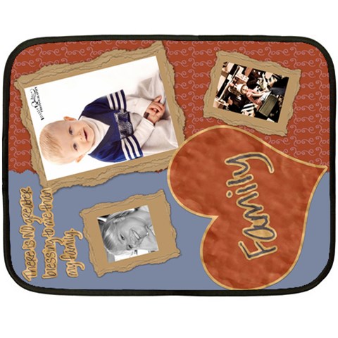 Fleece Blanket Family Template By Danielle Christiansen 35 x27  Blanket