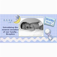 baby boy announcement template - 4  x 8  Photo Cards