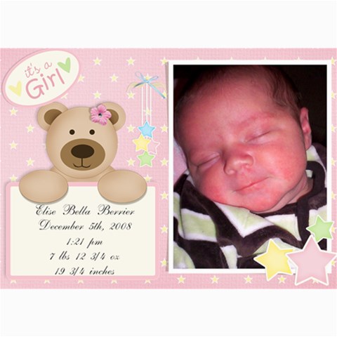 Jensens Birth Annoucements By Jamey 7 x5  Photo Card - 18