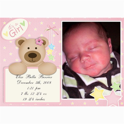 Jensens Birth Annoucements By Jamey 7 x5  Photo Card - 19
