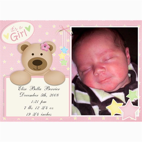 Jensens Birth Annoucements By Jamey 7 x5  Photo Card - 20