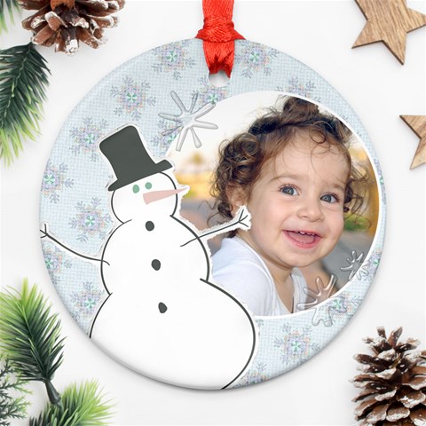 Snowman Ornament By Mikki Front