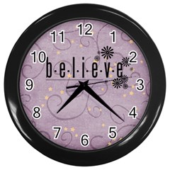 Clock - Believe - Wall Clock (Black)