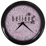 Clock - Believe - Wall Clock (Black)