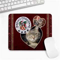 Meowy Christmas Mousepad - Large Mousepad