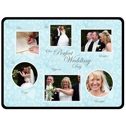 Our Perfect Wedding Day Gift Fleece Template By Catvinnat 80 x60  Blanket Front