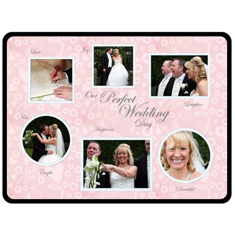 Perfect Wedding Day Gift Fleece Template Pink By Catvinnat 80 x60  Blanket Front