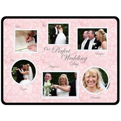  Perfect Wedding Day Gift Fleece Template Pink - One Side Fleece Blanket (Large)