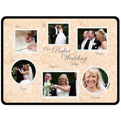  Perfect Wedding Day Gift Fleece Template Peach - Fleece Blanket (Large)