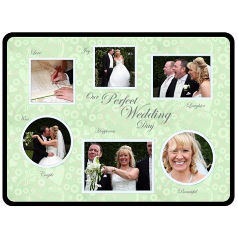Perfect Wedding Day Gift Fleece Template Green By Catvinnat 80 x60  Blanket Front