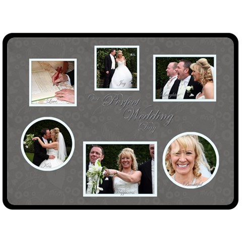 Perfect Wedding Day Gift Fleece Template Almost Black By Catvinnat 80 x60  Blanket Front