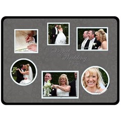  Perfect Wedding Day Gift Fleece Template almost black - Fleece Blanket (Large)