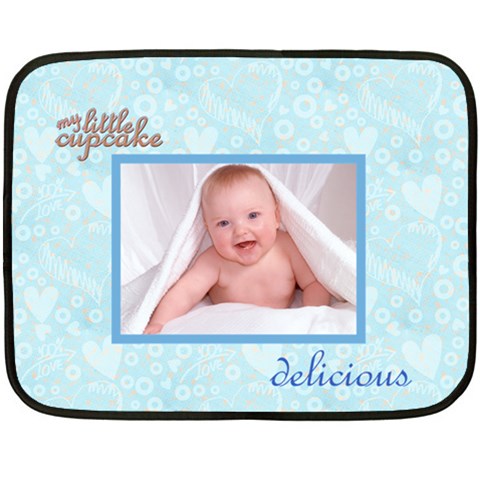 100% Love Baby Boy Mini Fleece By Catvinnat 35 x27  Blanket