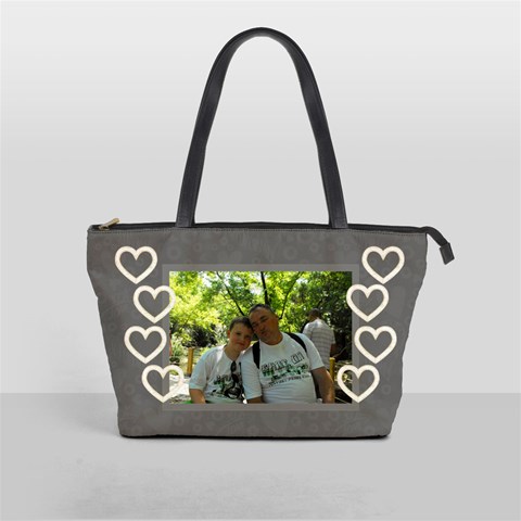 100% Love Monochrome Classic Shoulder Bag By Catvinnat Front