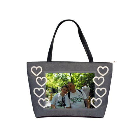 100% Love Monochrome Classic Shoulder Bag By Catvinnat Front