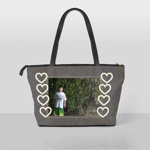 100% Love Monochrome Classic Shoulder Bag By Catvinnat Back