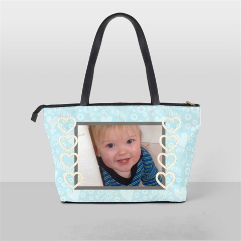 100% Love Blue Classic Shoulder Bag By Catvinnat Back