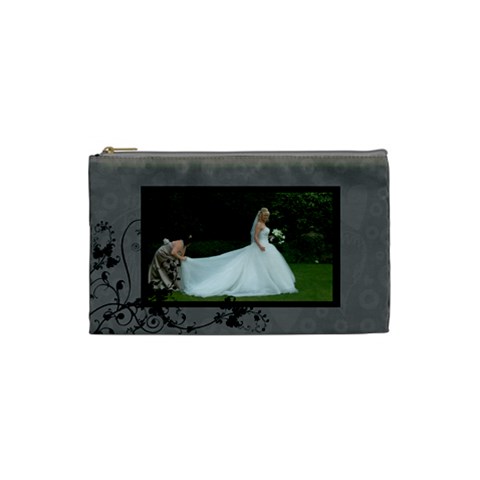 Bridal Cosmetic Bag Almost Black By Catvinnat Front