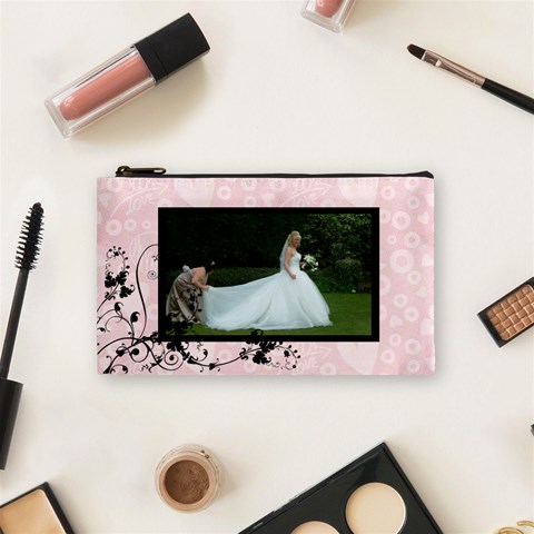 Bridal Cosmetic Bag Pink By Catvinnat Front