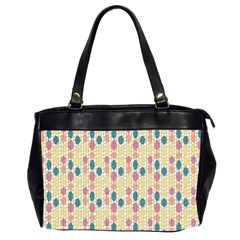 Bucket Bag, flowers - Oversize Office Handbag (2 Sides)