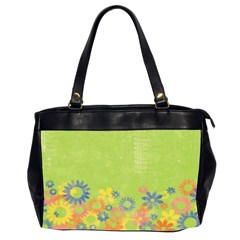 Flowers - Oversize Office Handbag (2 Sides) Flowers - Oversize Office Handbag (2 Sides)