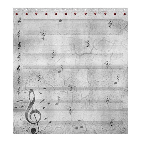 Music Notes Shower Curtian By Mary 58.75 x64.8  Curtain