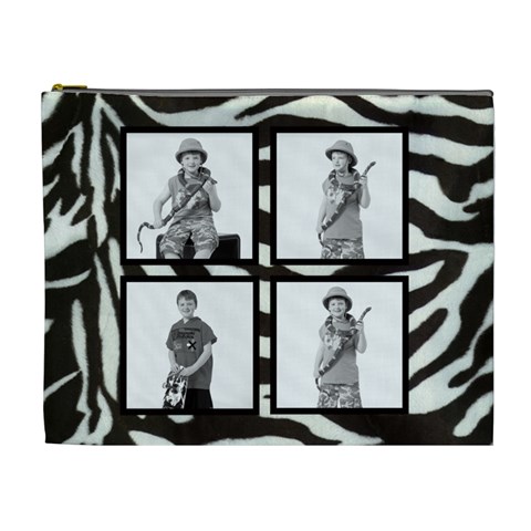 Classic Zebra Cosmetic Case By Catvinnat Front