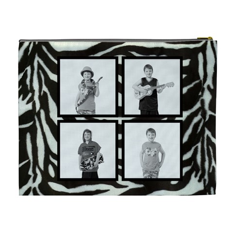 Classic Zebra Cosmetic Case By Catvinnat Back