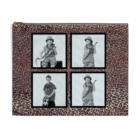 Classic Leopard Skin Cosmetic Case By Catvinnat Front
