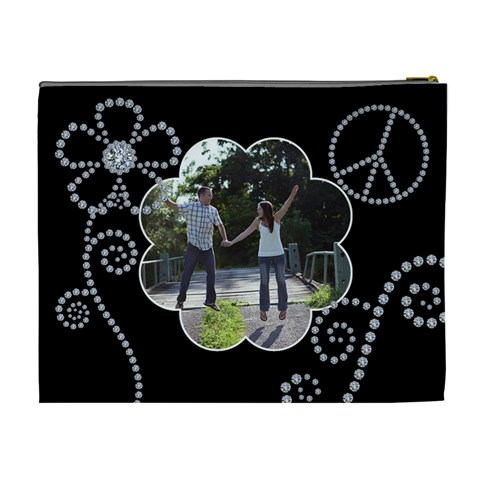 Pretty Diamond Xl Cosmetic Bag By Lil Back