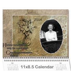 Family Tree Calendar - Wall Calendar 11  x 8.5  (18 Months)