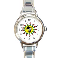 Connecting to Africa 4th Kids/Womens Option Strap - Round Italian Charm Watch