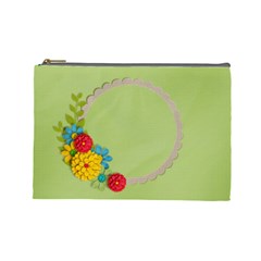 Flowers Cosmetic Case- Large- Template - Cosmetic Bag (Large)