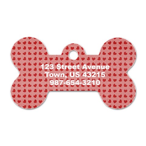 Hearts Dog Tag By Mikki Back