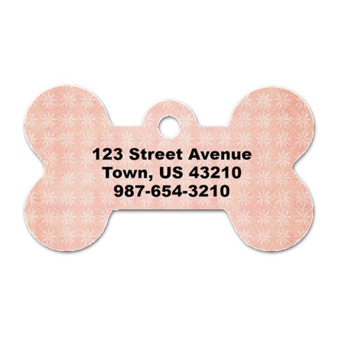 Pink Floral Dog Tag By Mikki Back