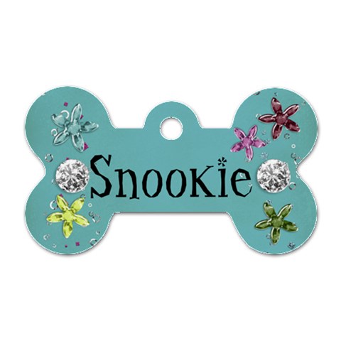 Flowers & Diamonds Dog Tag By Mikki Front