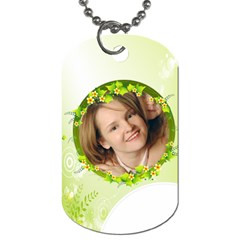 Flower Tag - Dog Tag (Two Sides)