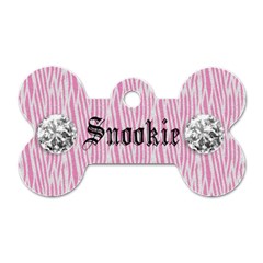 Diamonds & Zebra Dog Tag