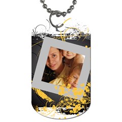 Flower tag - Dog Tag (Two Sides)