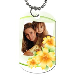 Flower tag - Dog Tag (Two Sides)