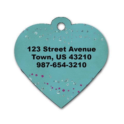 Blue Glitter Dog Tag By Mikki Back