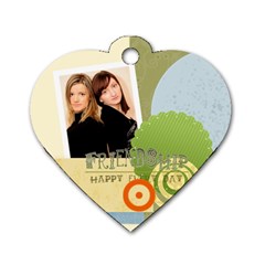 friendship tag - Dog Tag Heart (One Side)