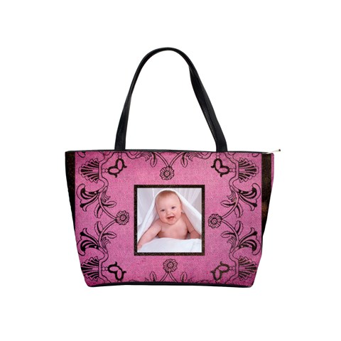 Pink Brown Art Nuveau Classic Shoulder Bag By Catvinnat Front