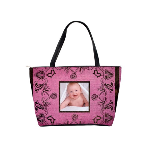 Pink Brown Art Nuveau Classic Shoulder Bag By Catvinnat Back