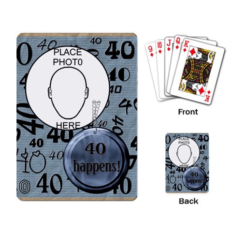 40th Birthday Playing Cards By Lil Back